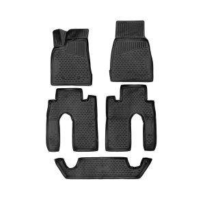 Tesla Model X Floor Mats - Omac - Rubber TPE - Black - '16-'20 Tesla Model X Floor Mats - Omac - Rubber TPE - Black - '16-'20